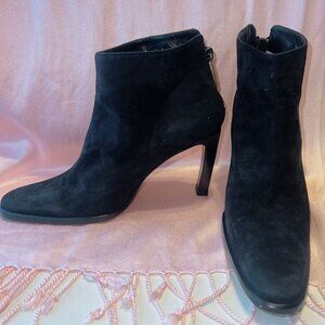 GUCCI BLACK SUEDE ANKLE BOOTS STILETTO SIZE US 6.5